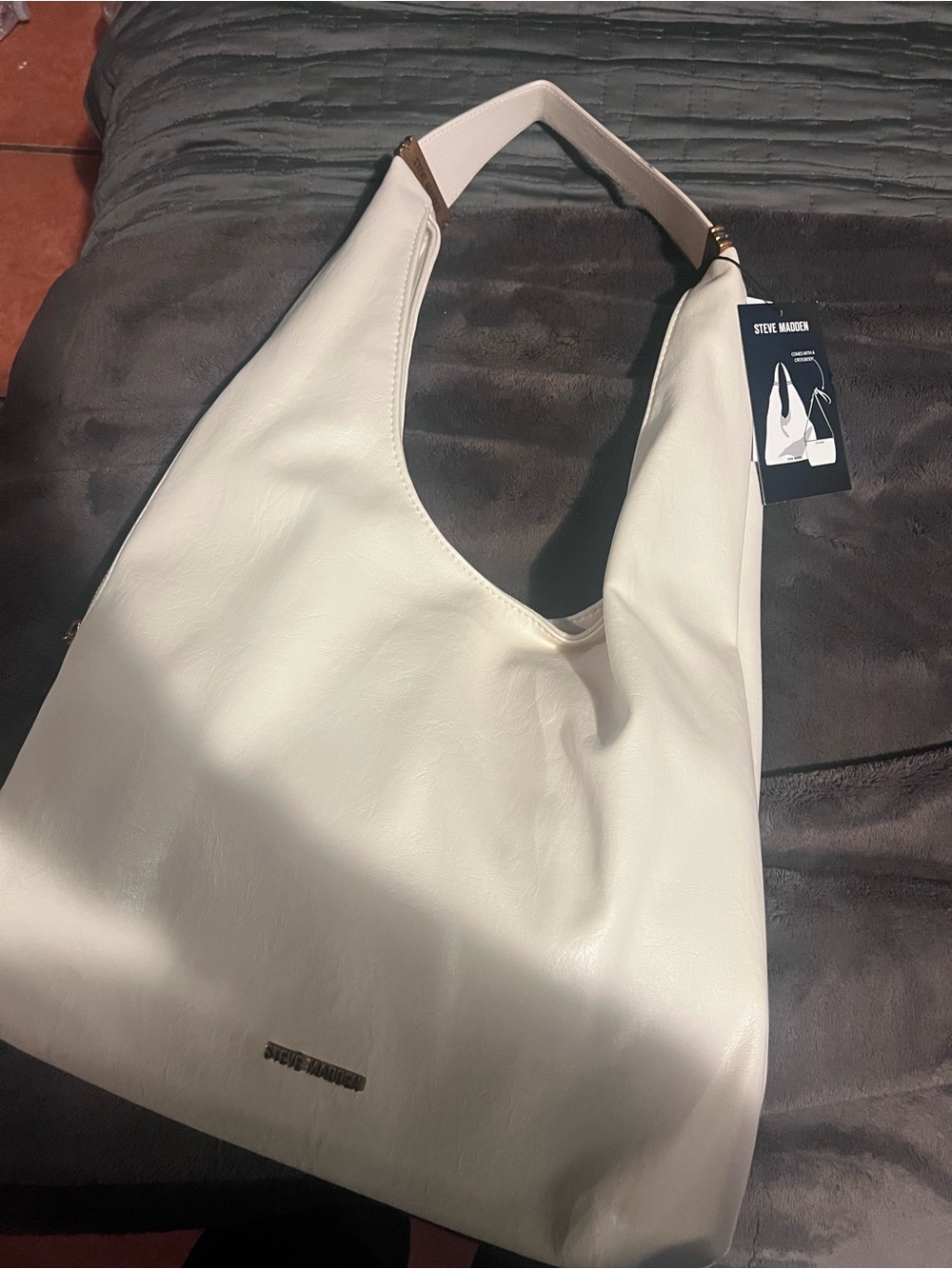 Steve Madden Ivory Hobo Shoulder Bag